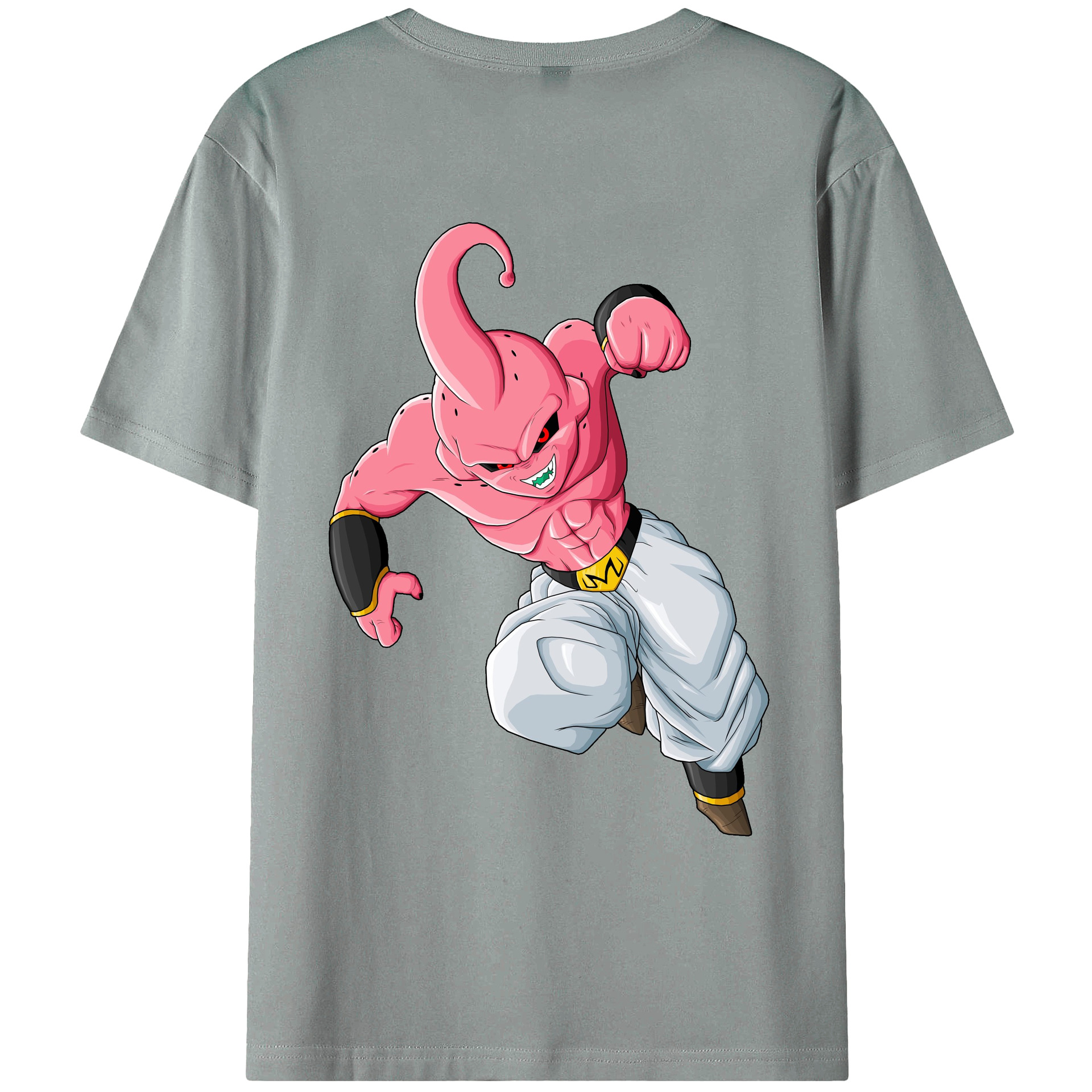 （画像用） ドラゴンボール 魔人ブウ DRAGON BALL Majin Buu 綿100％ メンズ半袖Tシャツ（バックプリント） 通気性